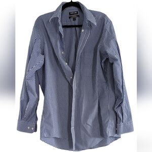 Kirkland checkered dress shirt, size Large